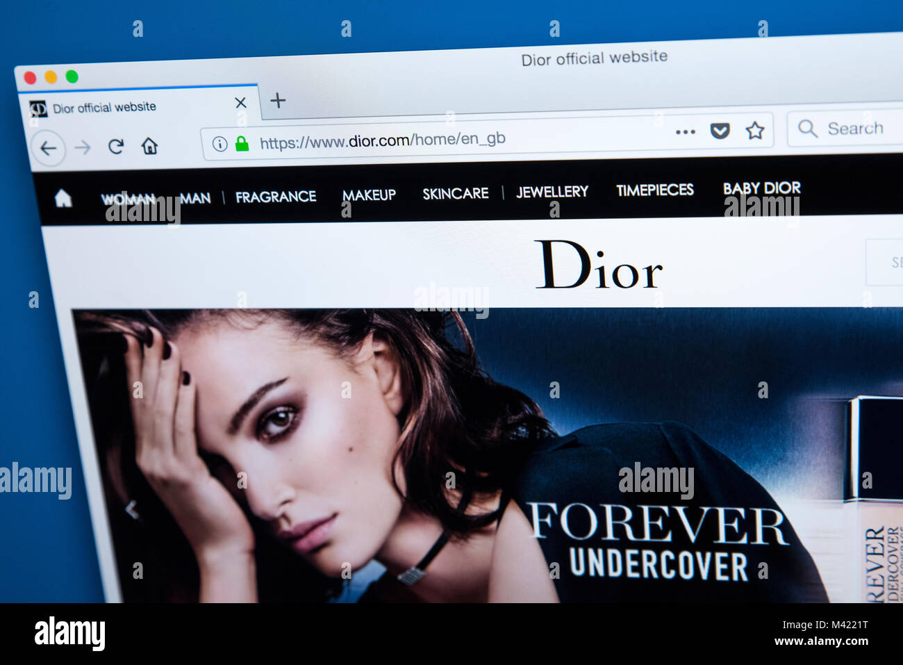 LONDON, UK - FEBRUARY 8TH 2018: The homepage of the official website for  Christian Dior - the European luxury goods company, on 8th February 2018  Stock Photo - Alamy
