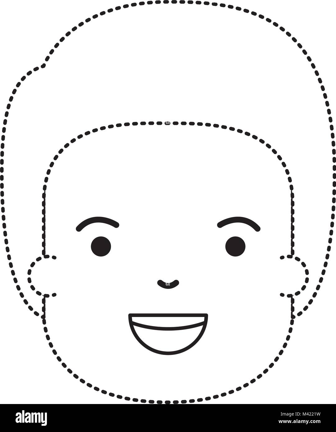 little boy head icon Stock Vector