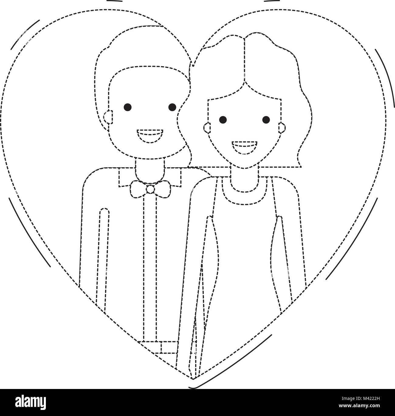 couple inside heart characters Stock Vector Image & Art - Alamy