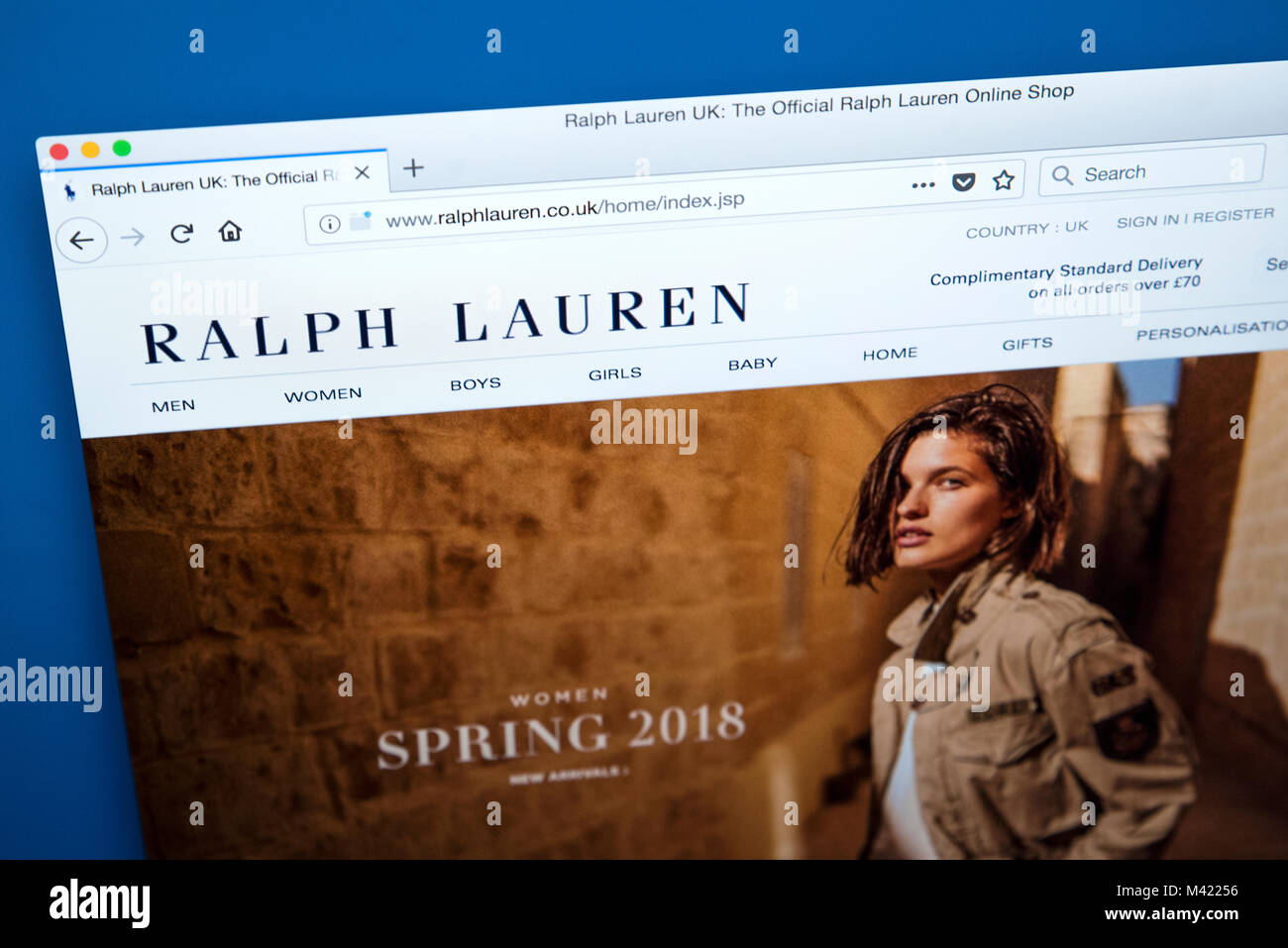 Ralph Lauren website - fashion clothing Stock Photo - Alamy