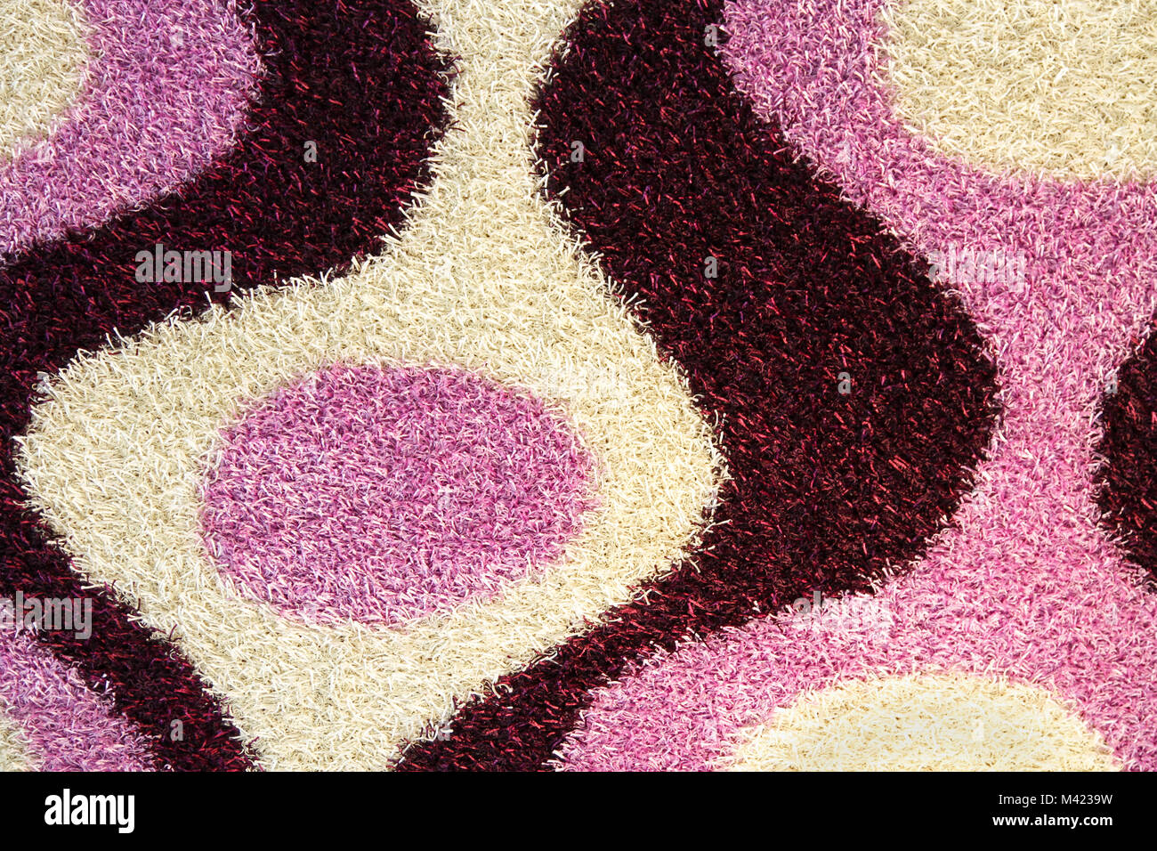 Pink carpet pattern background with small thread texture Stock Photo
