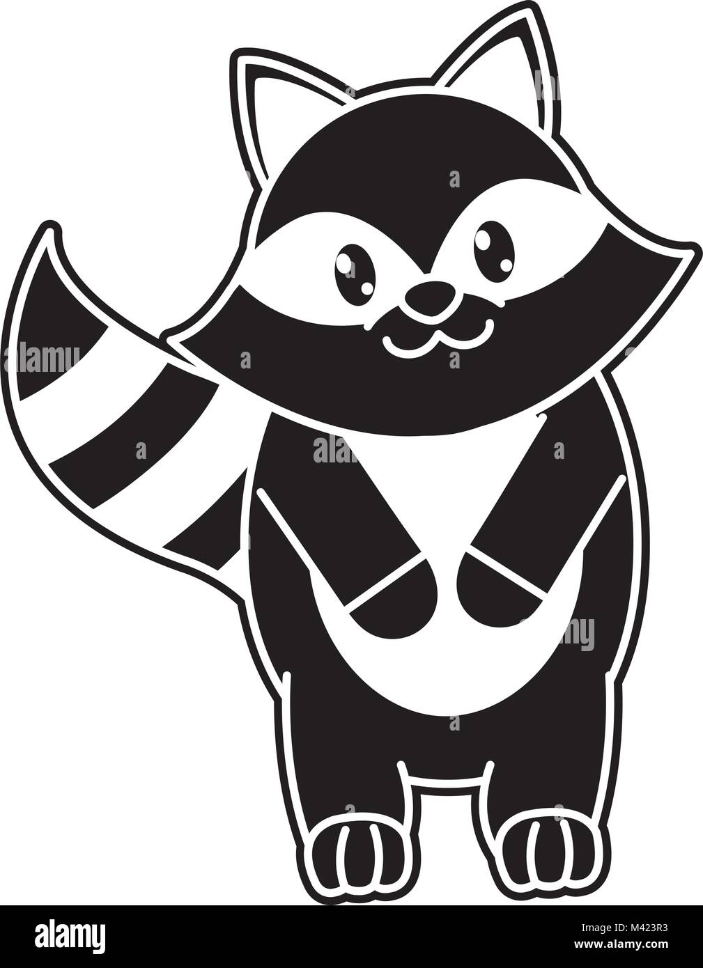 raccoon silhouette clip art