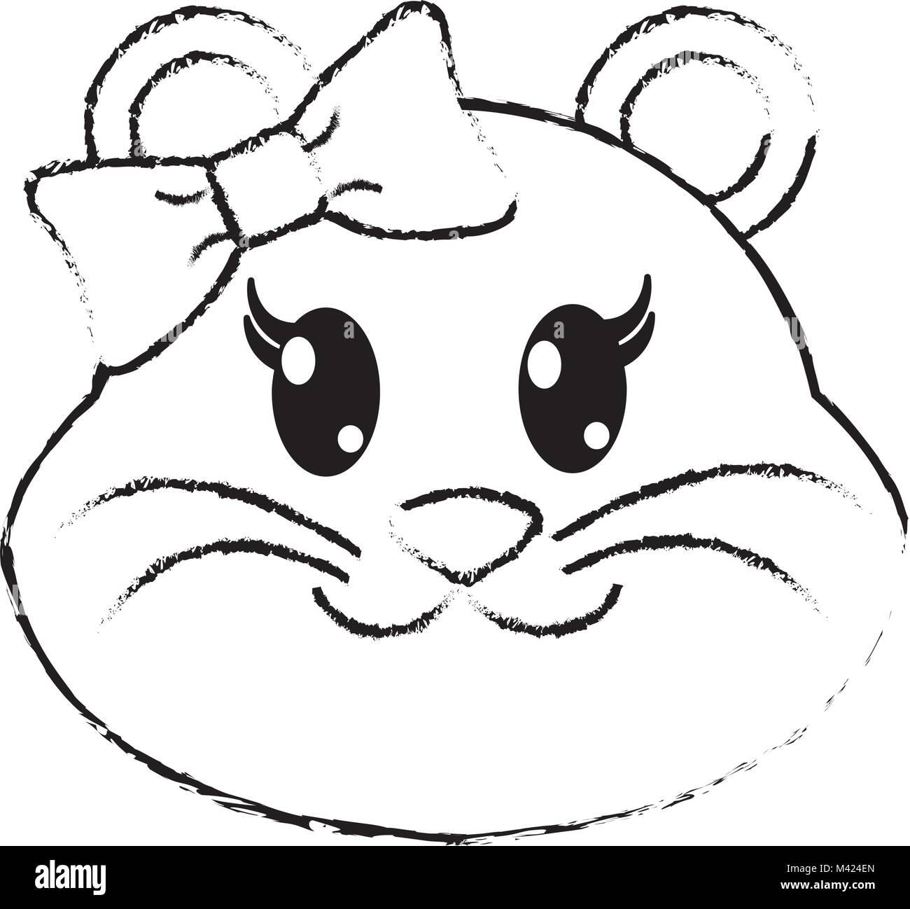 grunge female lion head cute animal Stock Vector Image & Art - Alamy