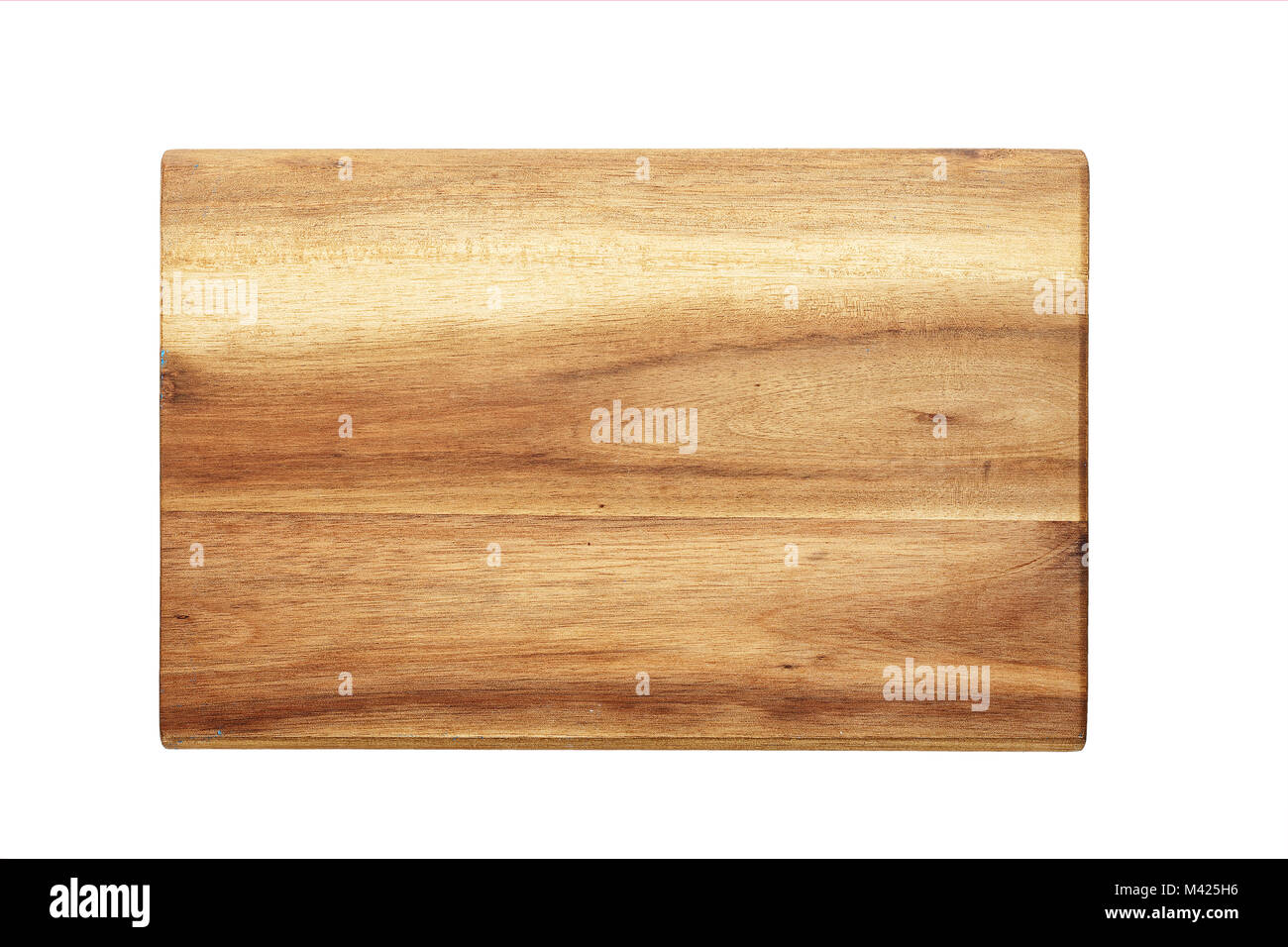 new rectangular wooden cutting board, top view, isolated Stock Photo ...