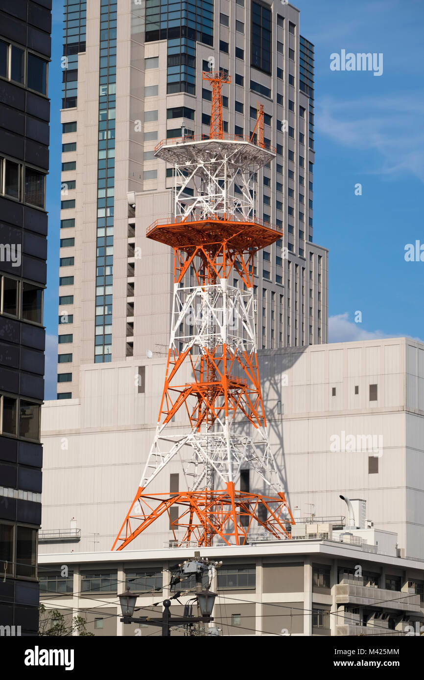 Telecommunications tower, Hiroshima, Japan Stock Photo