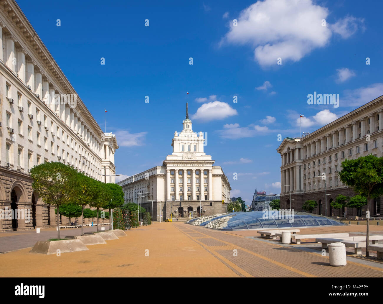 The Council of Ministers Building, a landmark in central Sofia, Bulgaria, Europe Stock Photo
