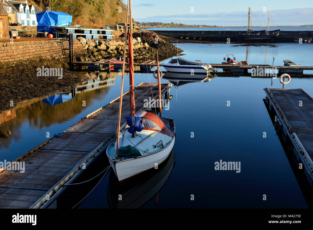 Avoch harbour on the south-east coast of the Black Isle in Ross and ...