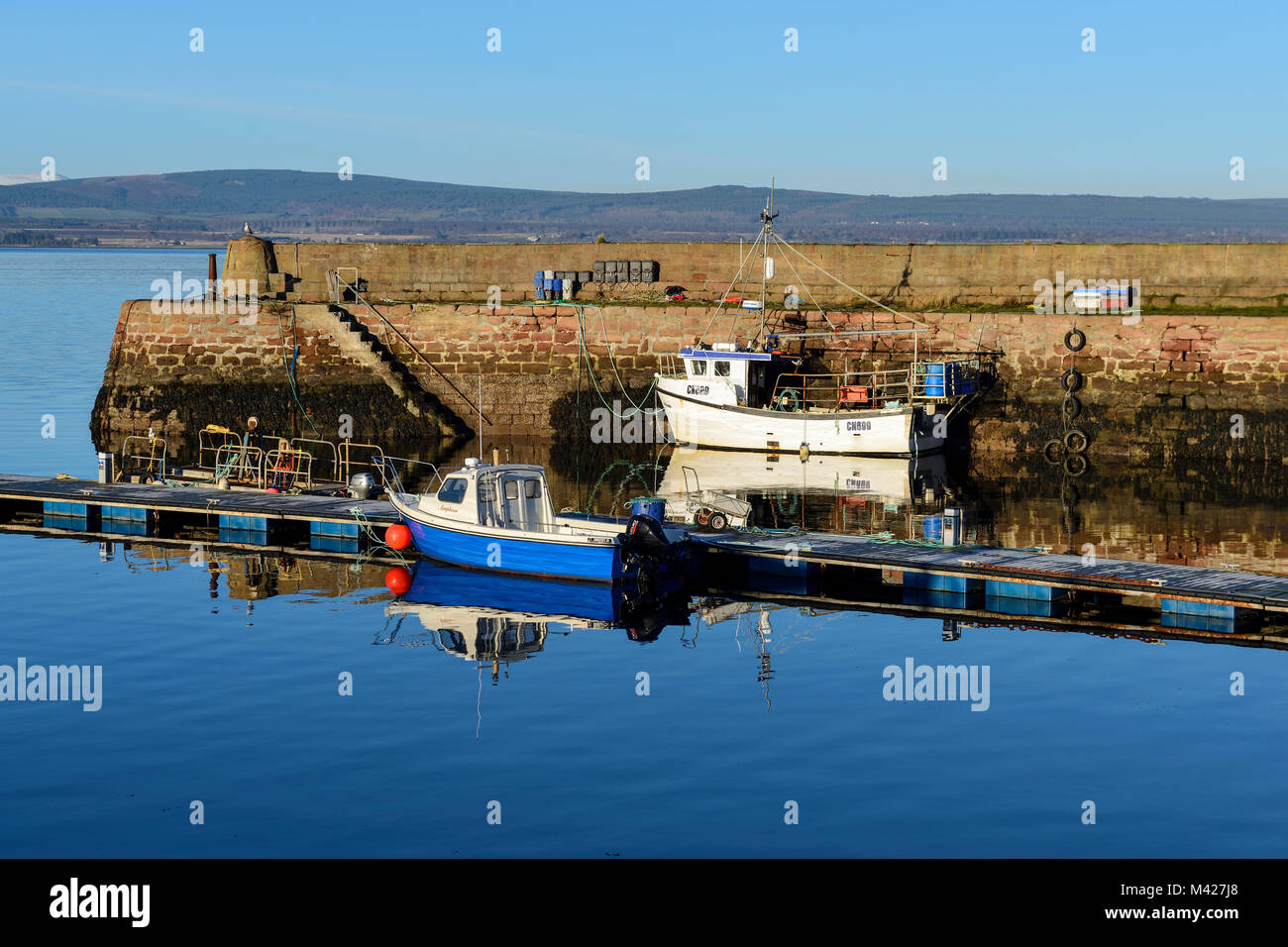 Cromarty harbour on the Black Isle in Ross and Cromarty, Highland ...