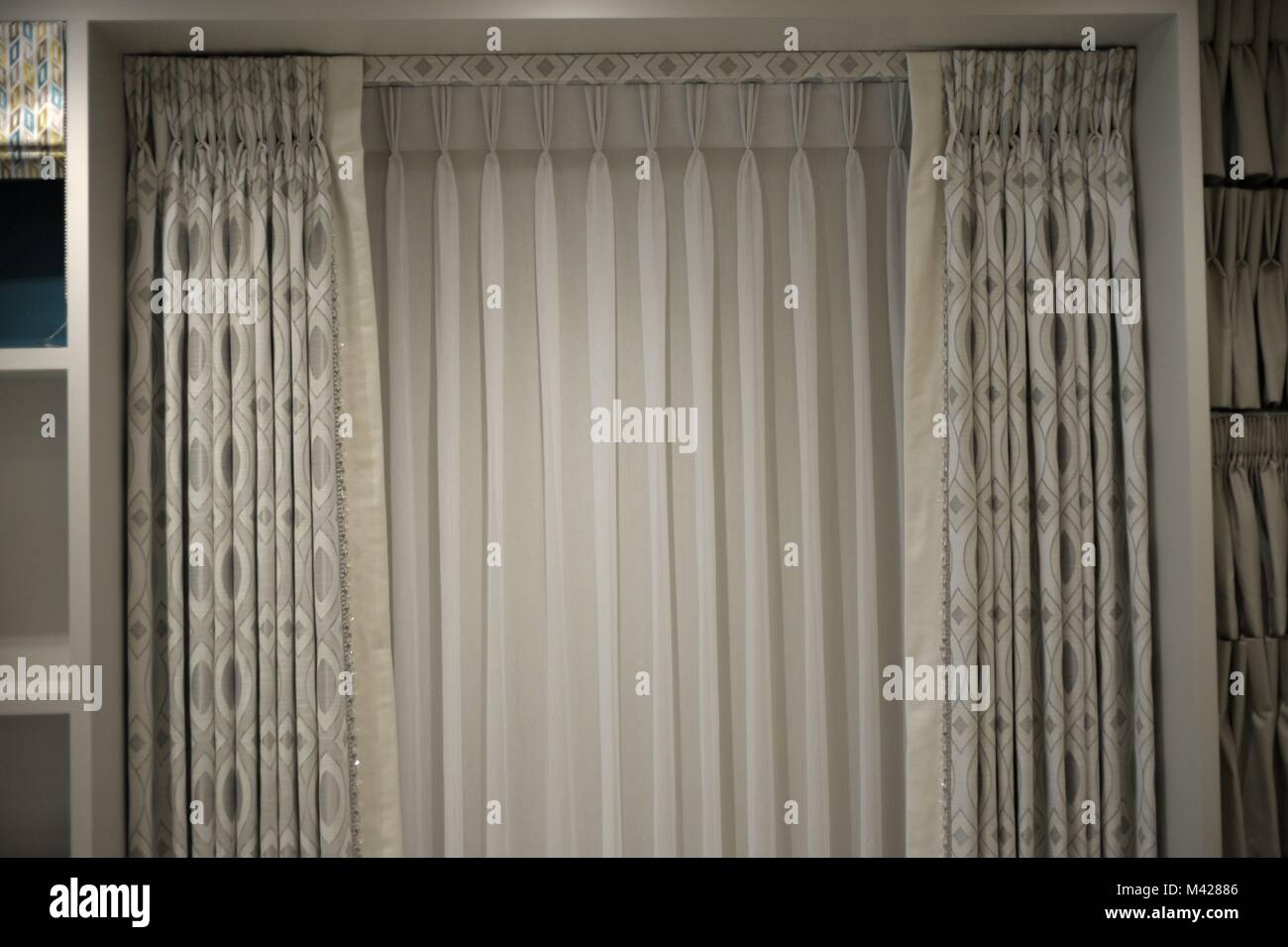 Materials And Fabrics For High End Curtains Stock Photo 174612710