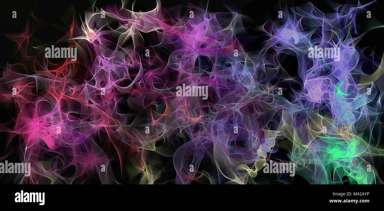 Abstract electrifying lines, smoky fractal texture pattern, digital ...