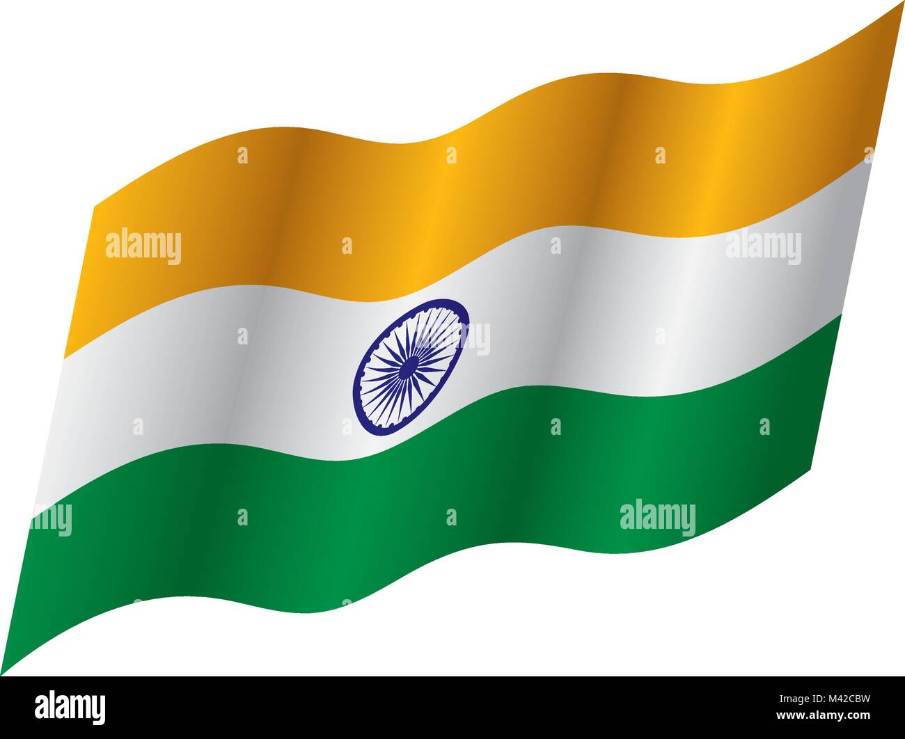 India flag, vector illustration Stock Vector Image & Art - Alamy