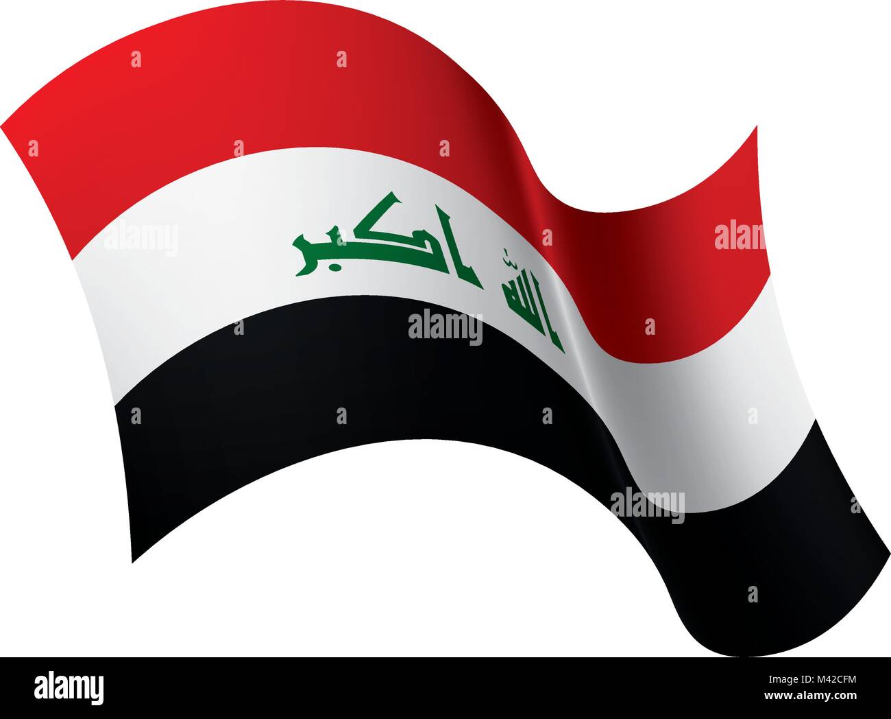 Iraqi flag, vector illustration Stock Vector