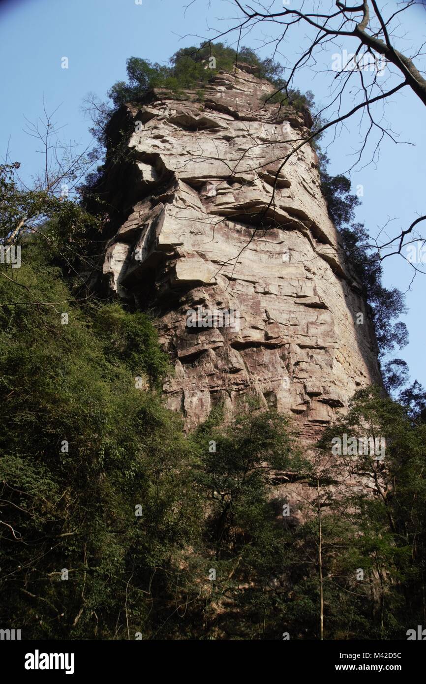 Big Rock in the mountains in China sandstone Stock Photo - Alamy