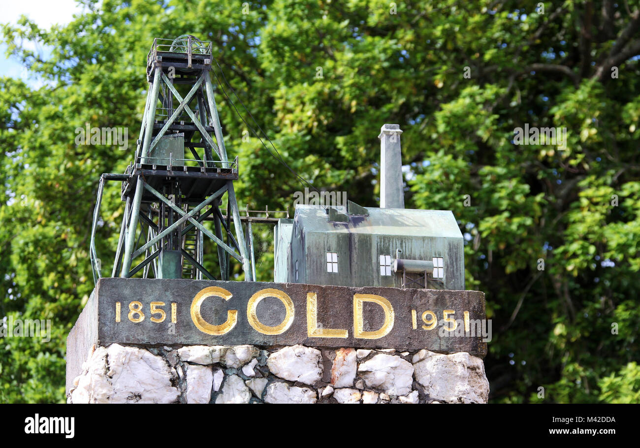 Centenary of Gold Discovery Monument at Ballarat in Australia Stock Photo