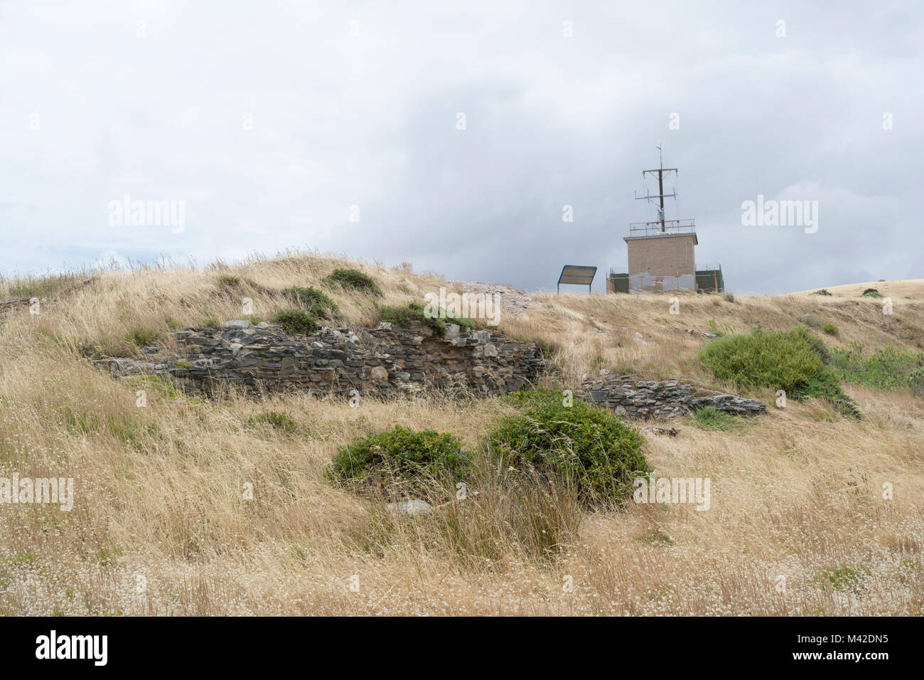 Fishery Beach, South Australia, Australia - December 2, 2017: The remaining ruins of the historic, but former Cape Jervis Whaling Station at Fishery B Stock Photo