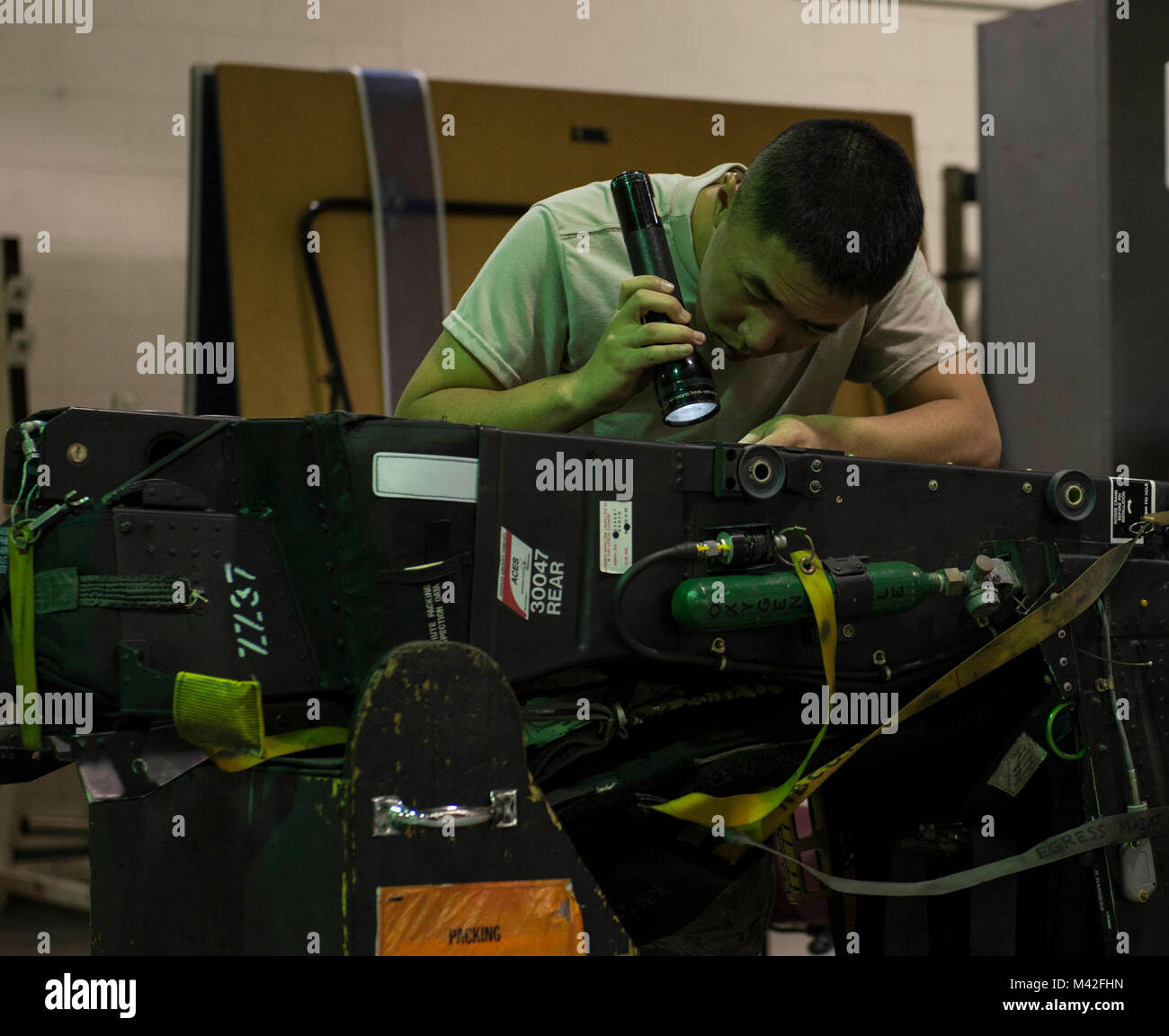 Airman 1st Class Shu Hsu, 18th Component Maintenance Squadron egress ...