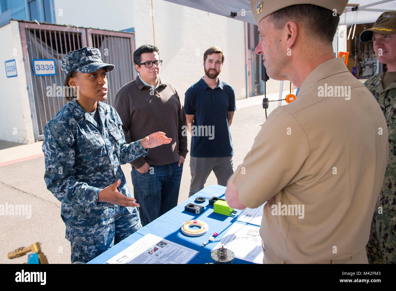 SAN DIEGO (Feb. 7, 2018) Chief of Naval Operations (CNO) Adm. John Richardson tours the Southwest Regional Maintenance Center (SWRMC) Mobile Innovation Center (MIC). The MIC is an additive manufacturing mobile training center where Sailors and Navy Team members can turn ideas into prototypes. SWRMC provides intermediate level maintenance support and selective maintenance training to over 100 surface ships, submarines, shore activities and other commands of the U.S. Pacific Fleet. (U.S. Navy Stock Photo