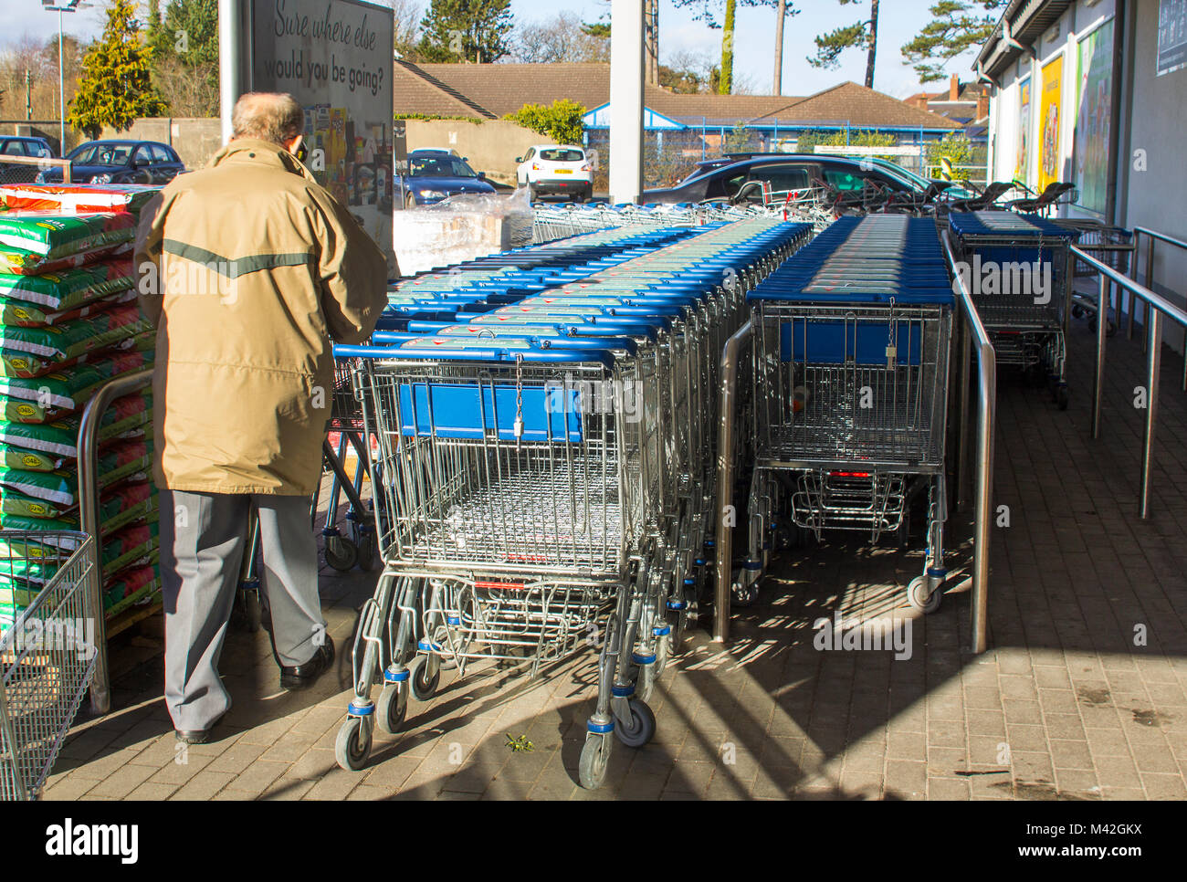 The car park and signage of the Lidl Supermarket on the Circular road
