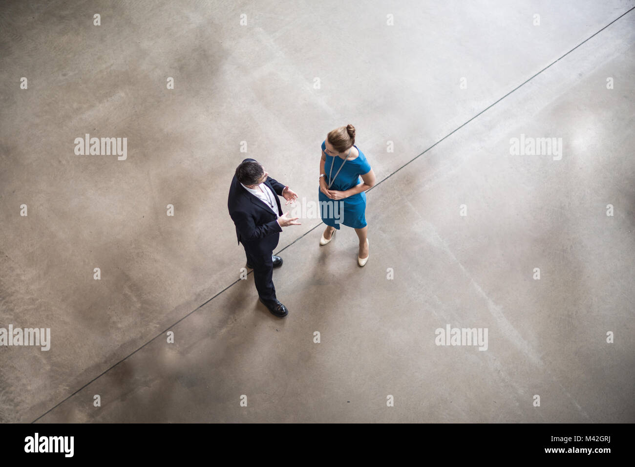 Overhead shot of a business meeting Stock Photo