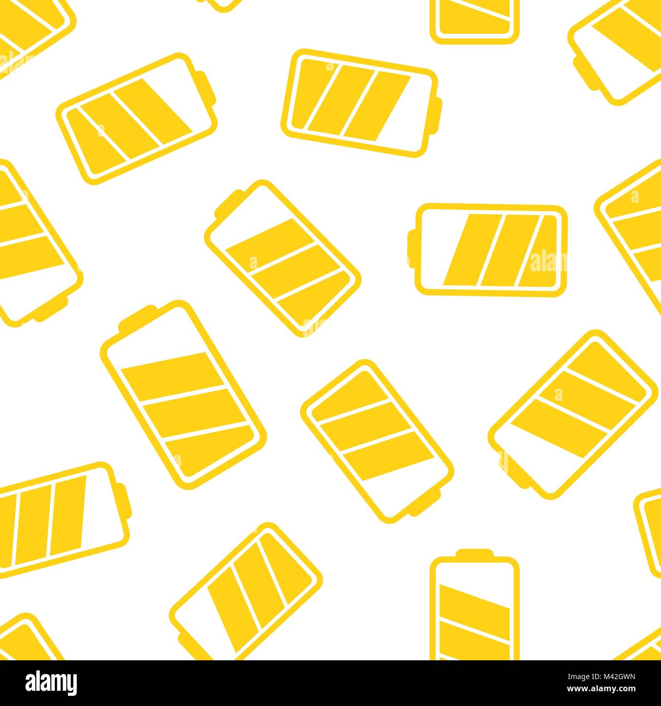 Battery icon seamless pattern background. Business flat vector ...