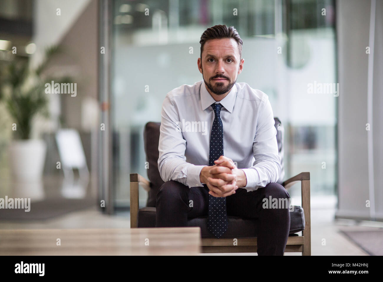 Businessman looking confidently to camera Stock Photo