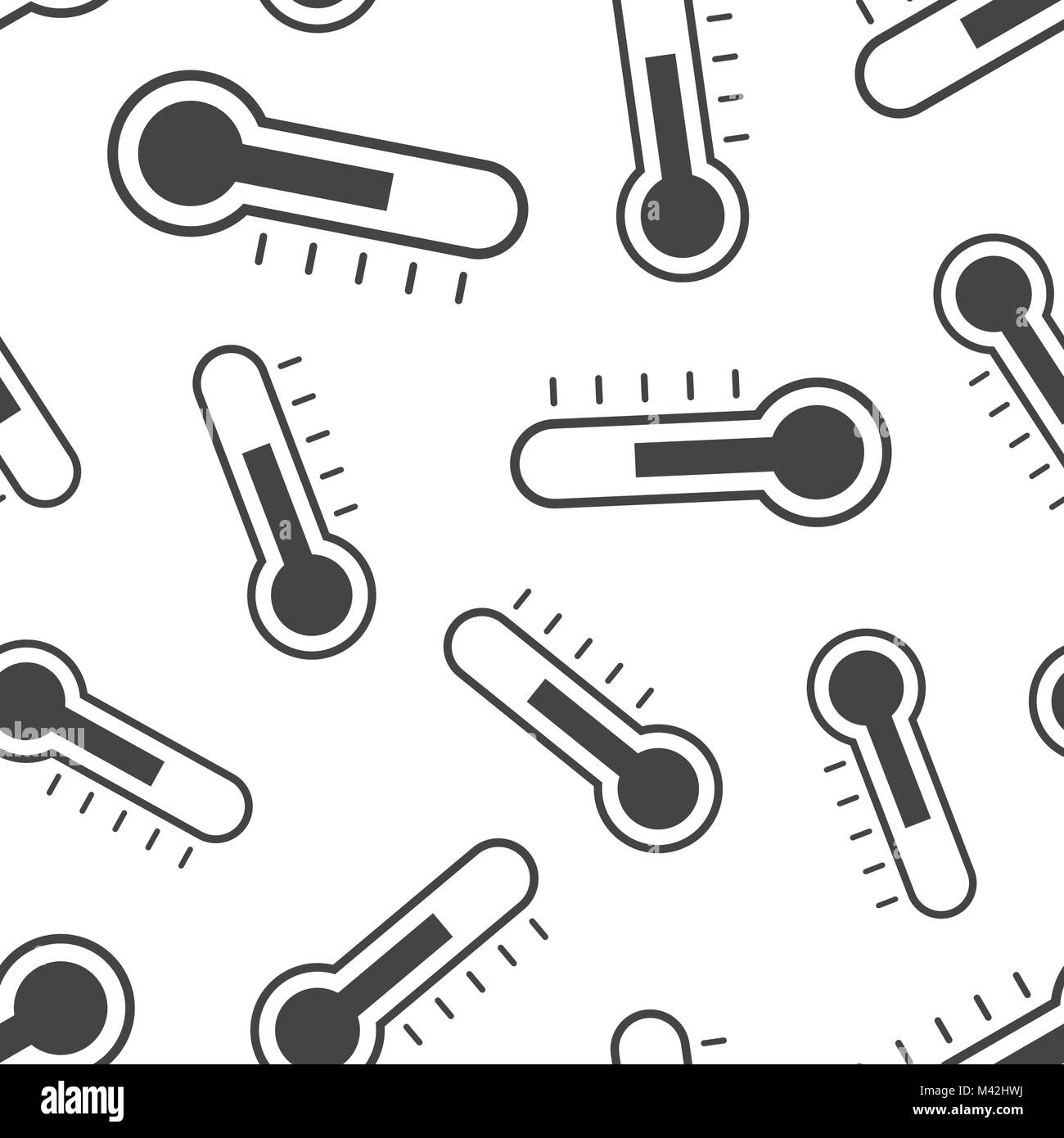 Thermometer icon seamless pattern background. Business flat vector ...