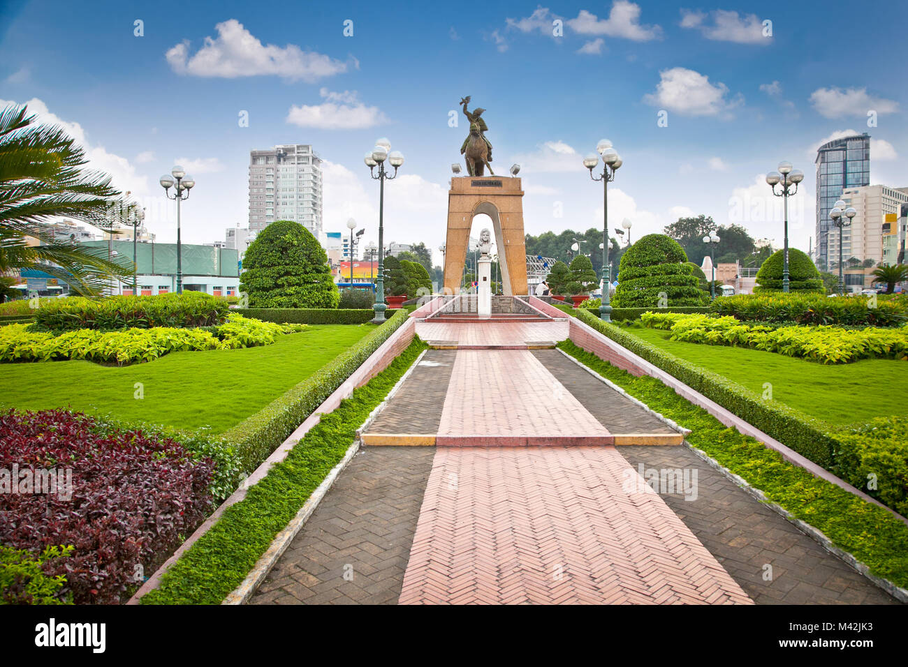 Tran Nguyen Han- Memorial at Cho Ben Thanh in Saigon, Vietnam. Stock Photo