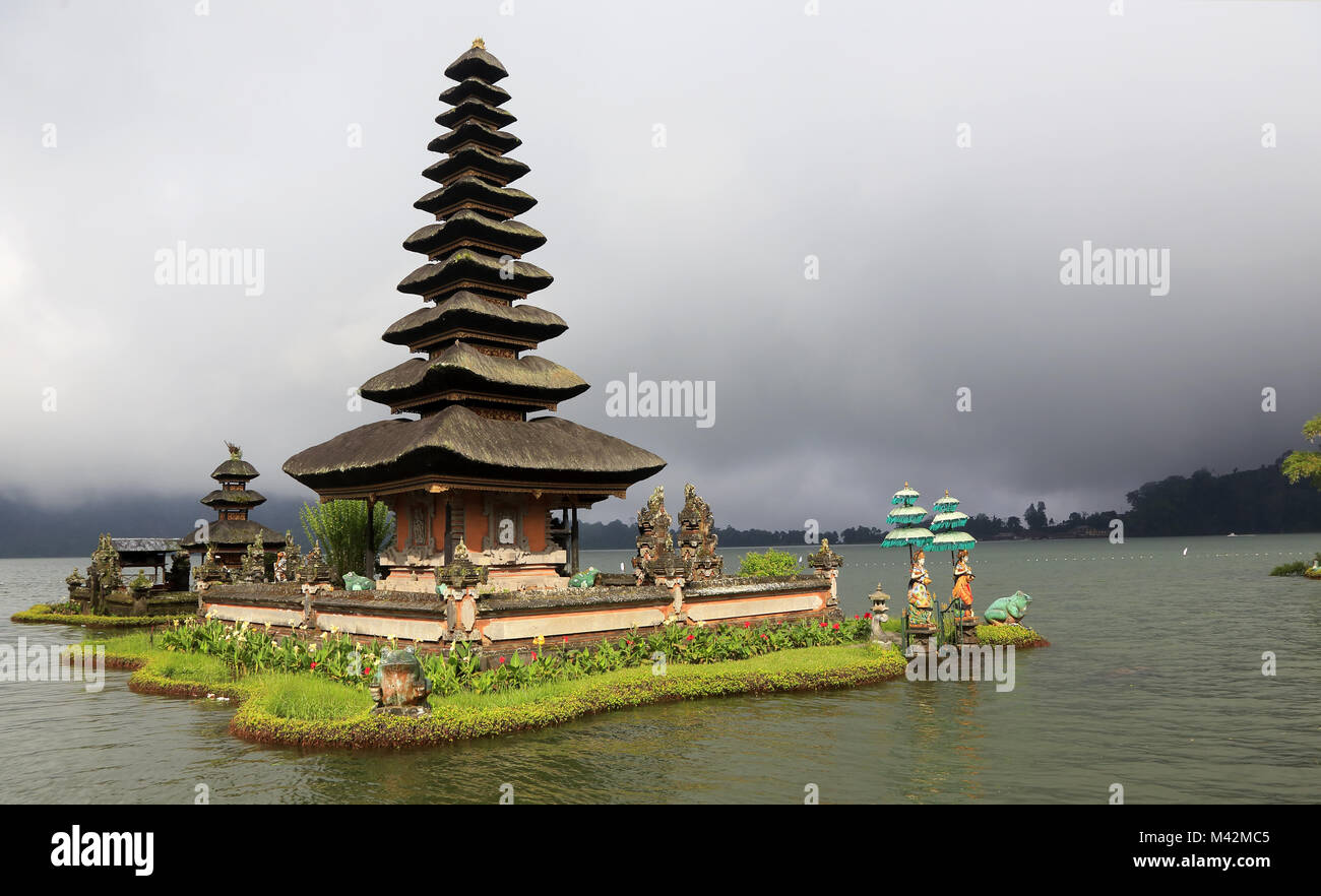 Pura Ulun Danu Bratan Temple at Lake Bratan.Bali.Indonesia Stock Photo