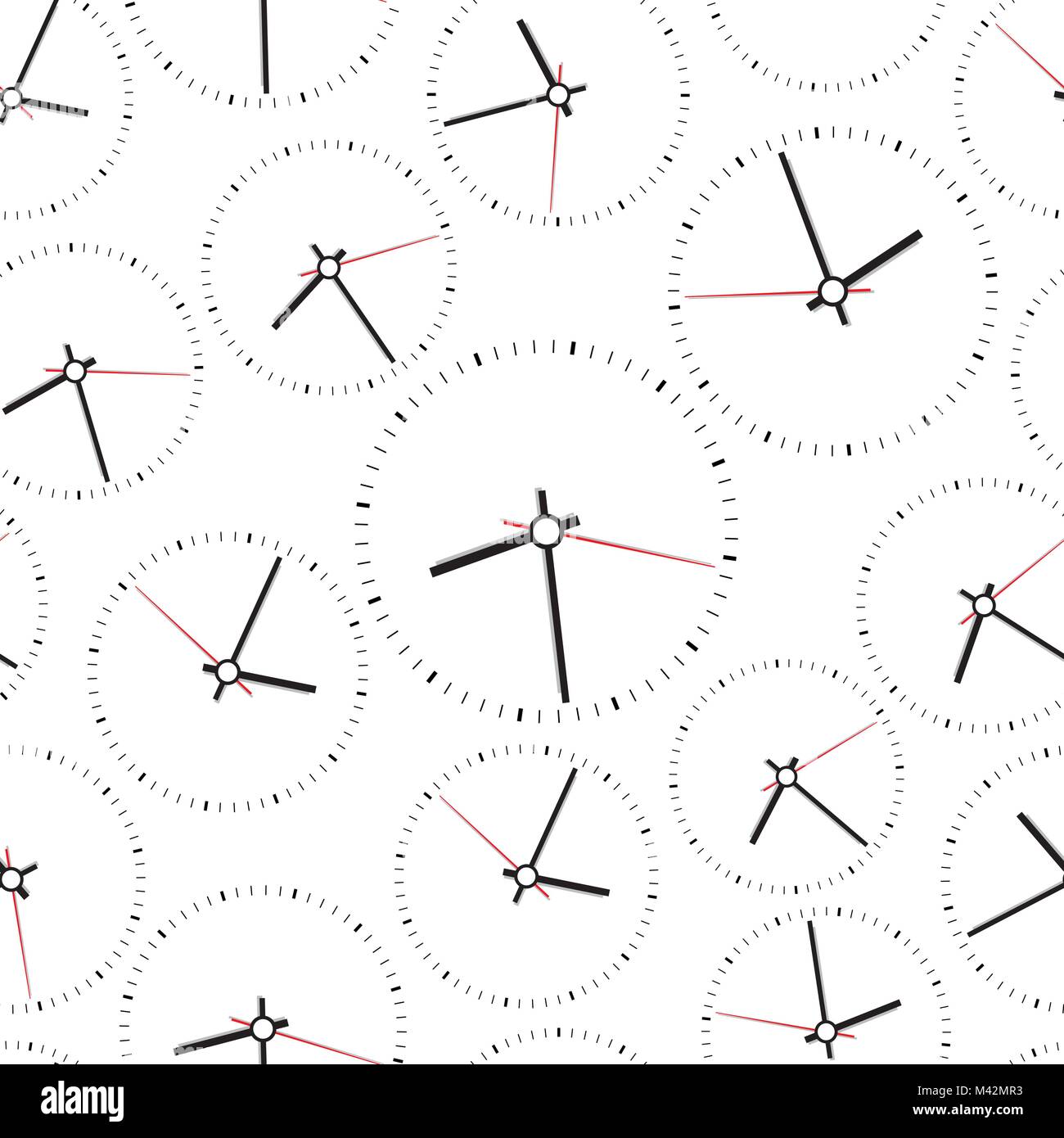 Simple Clock Pattern Background Clock seamless pattern background. Business flat vector illustration ...