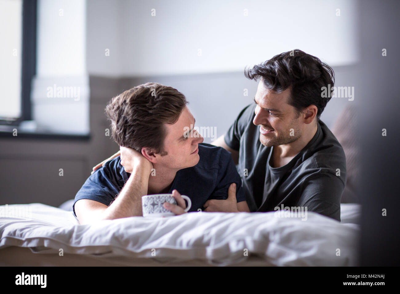 Young male couple in love Stock Photo