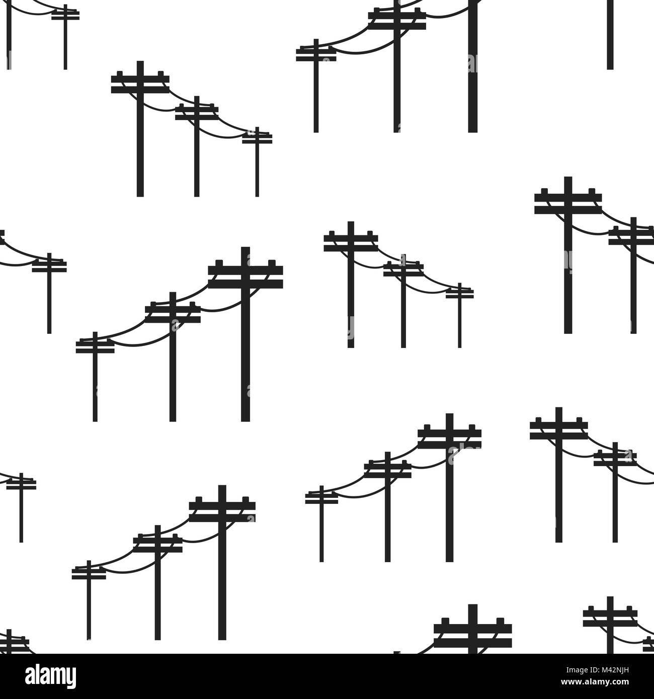Power lines pylons Stock Vector Images Alamy