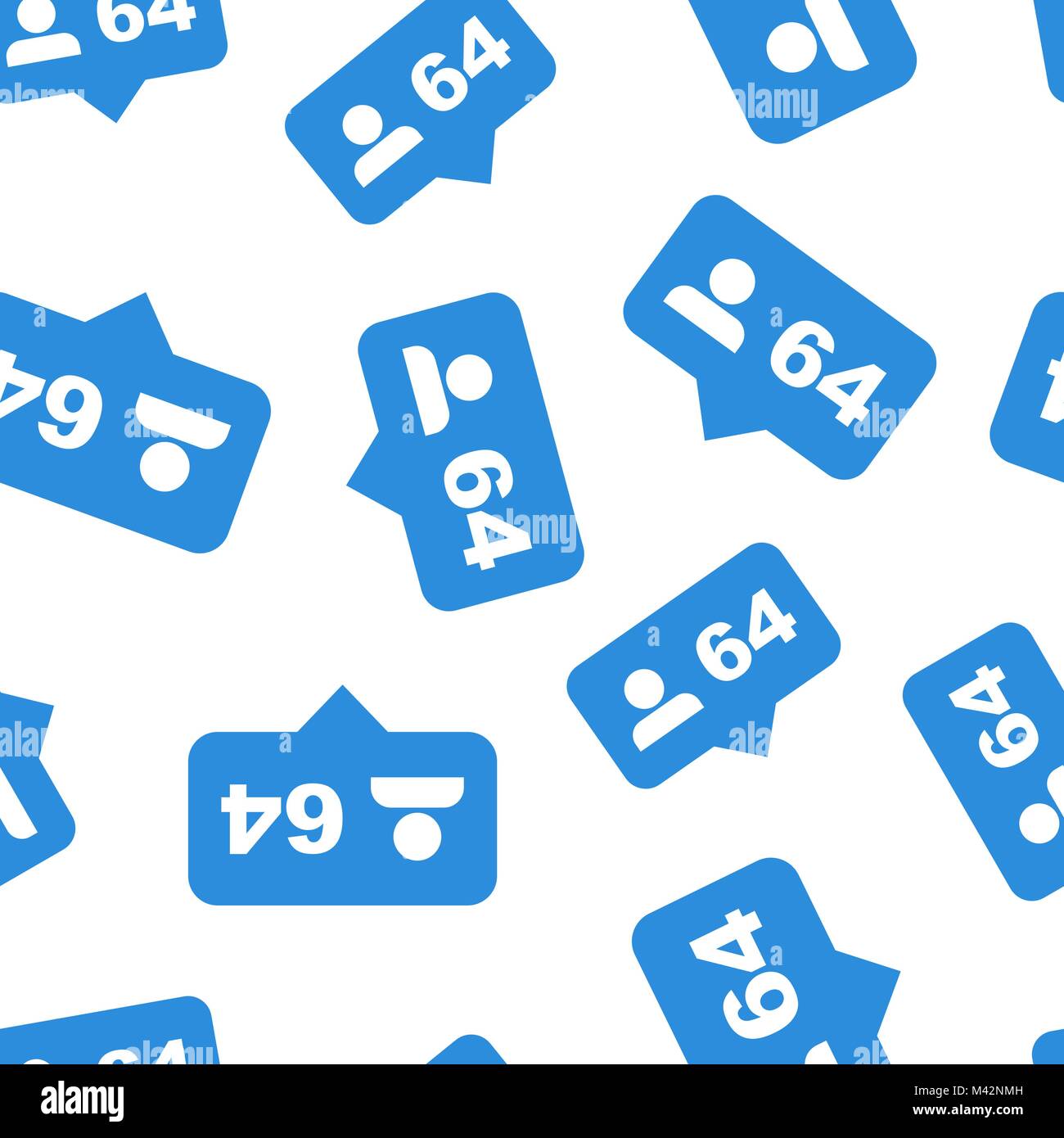 Like, comment, follower seamless pattern background. Business flat ...