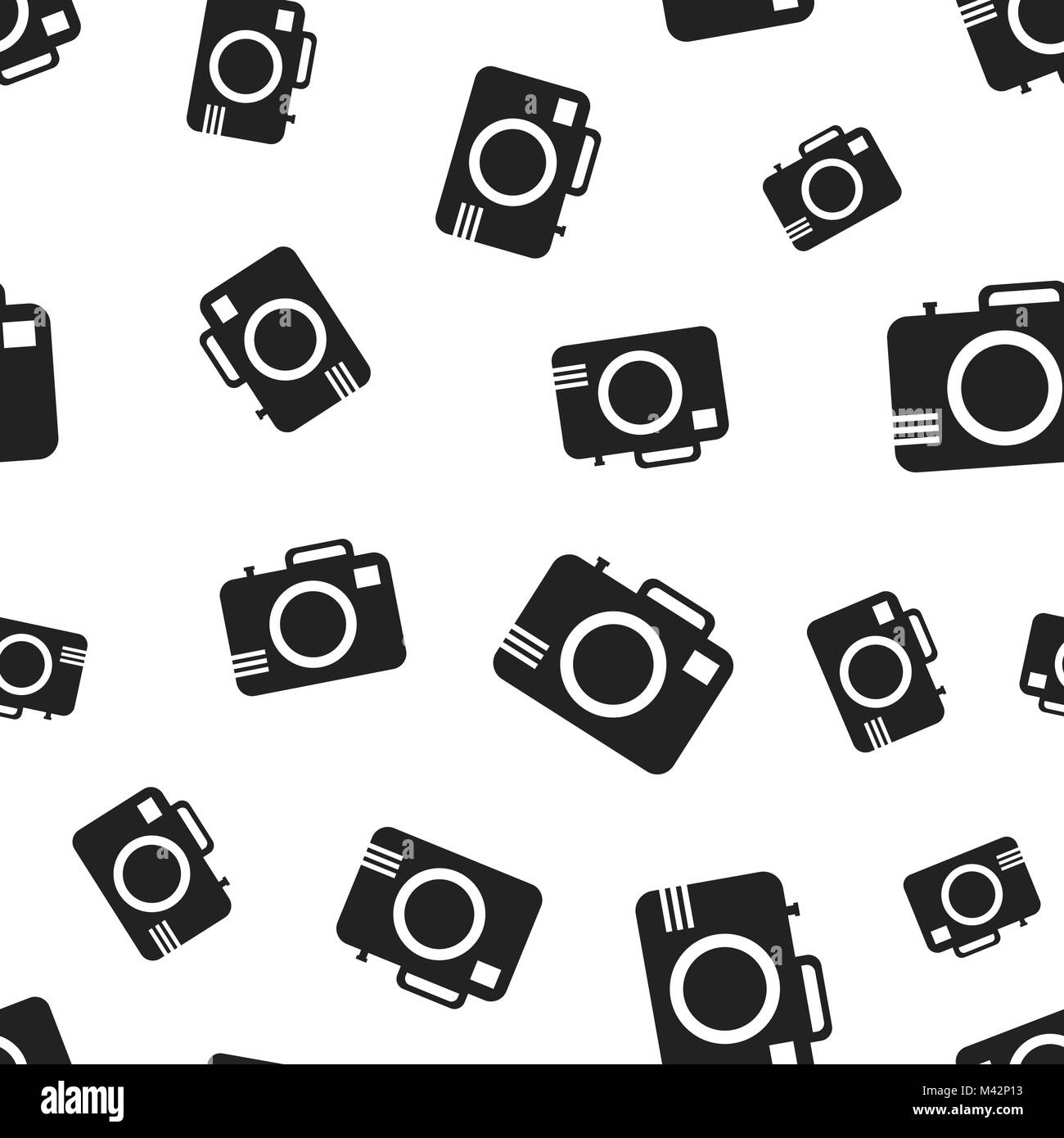 Camera seamless pattern background. Business flat vector illustration ...