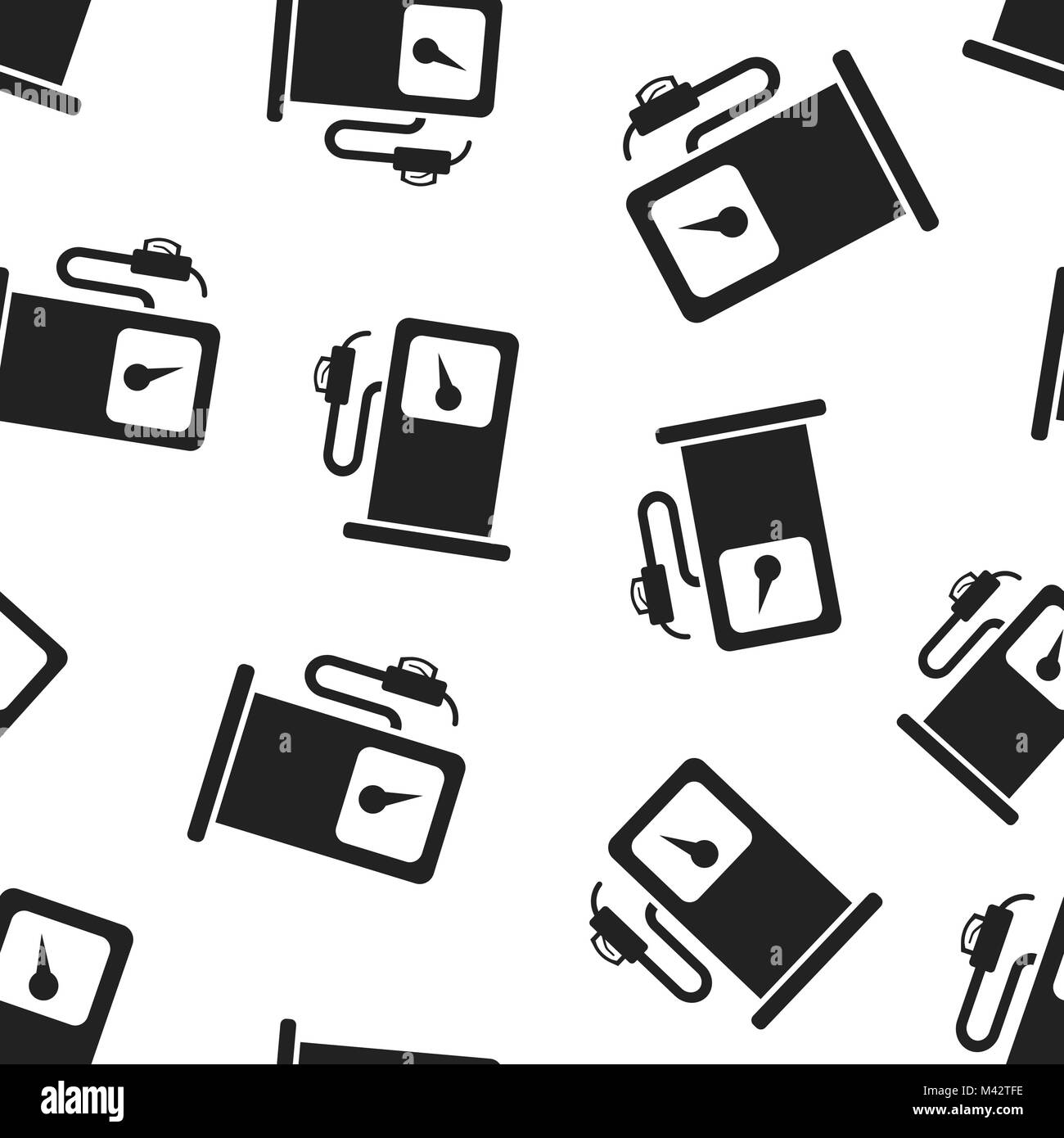 Fuel gas station seamless pattern background. Business flat vector ...