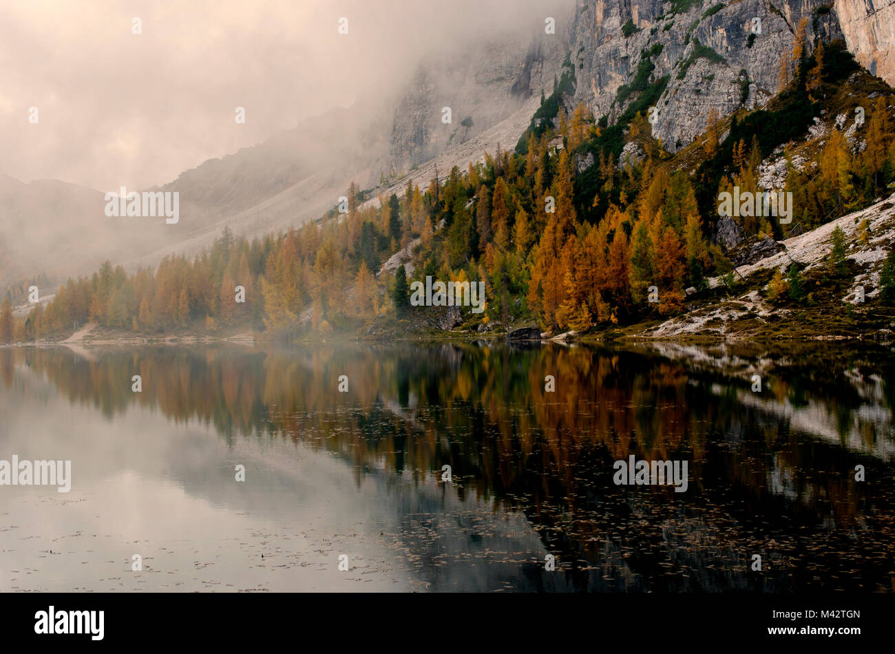 Federa Lake, Becco Di Mezzodi, Croda Da Lago, Cortina D'ampezzo 