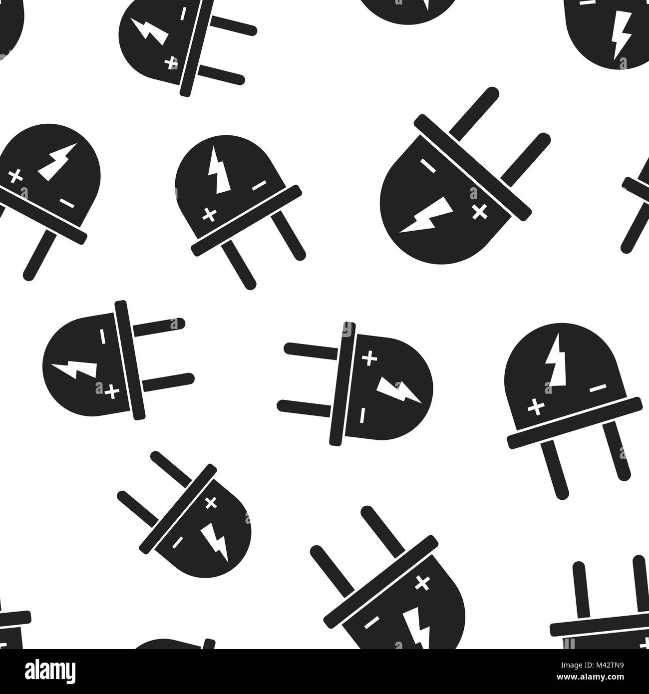 Power Cable Pattern Power wire cable seamless pattern background. Business flat vector ...