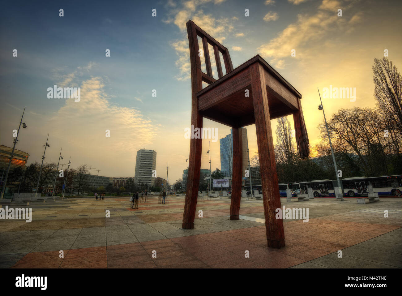 United Nations Geneva Chair taken in 2015 Stock Photo Alamy