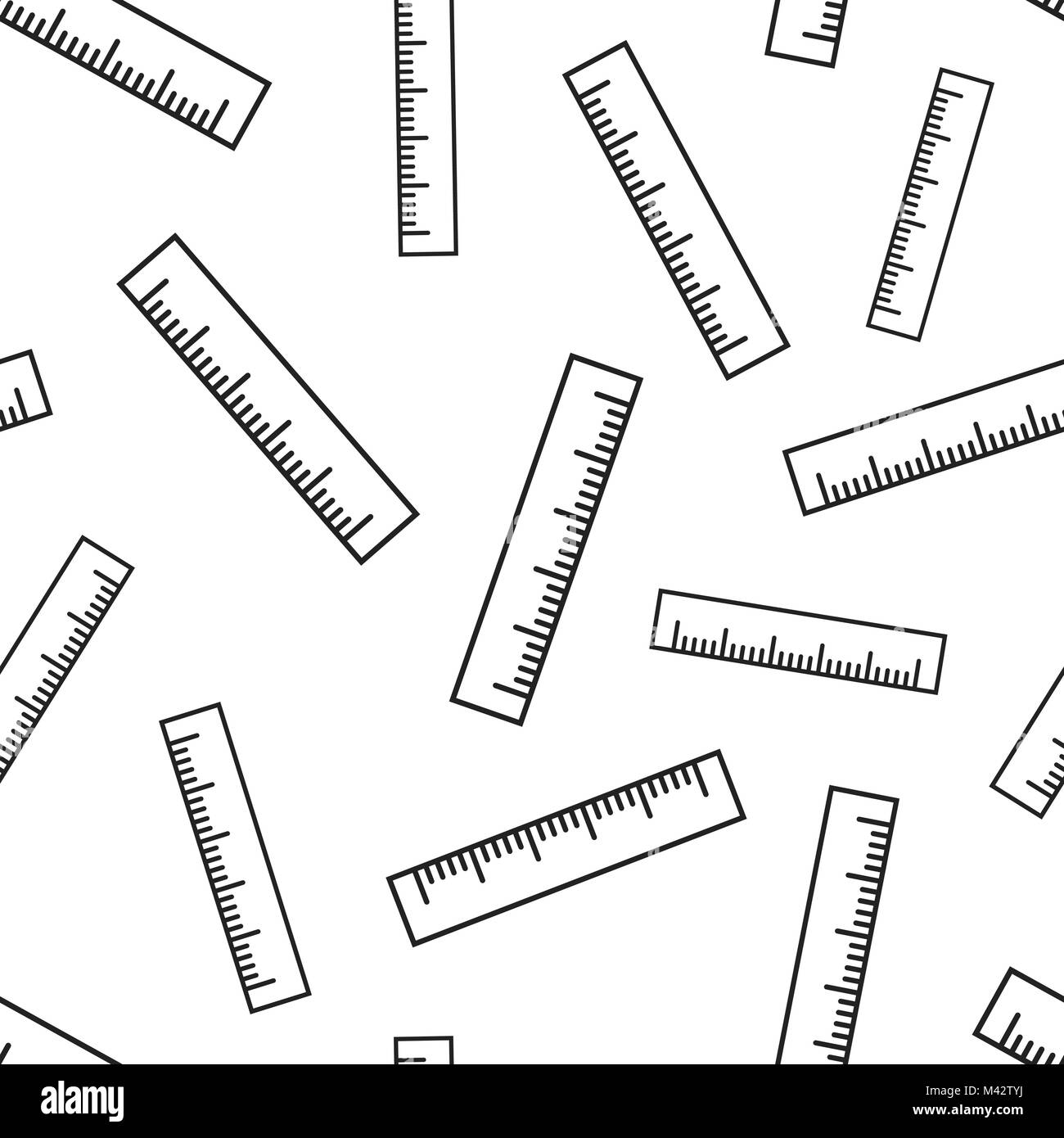 Ruler seamless pattern background. Business flat vector illustration