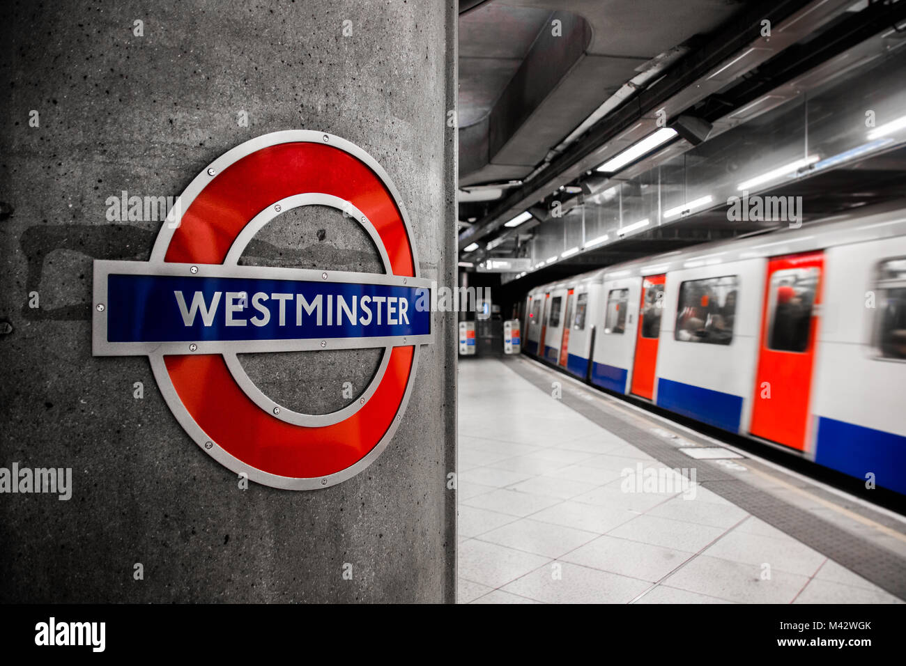 Westminster Underground Station Stock Photo