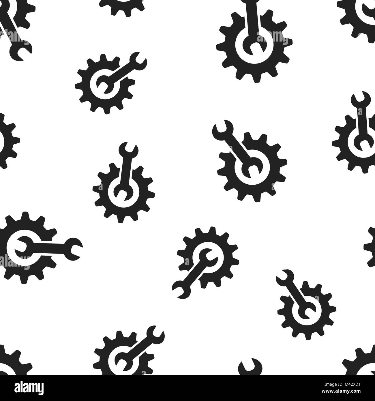 Service tools gear seamless pattern background. Business concept vector ...