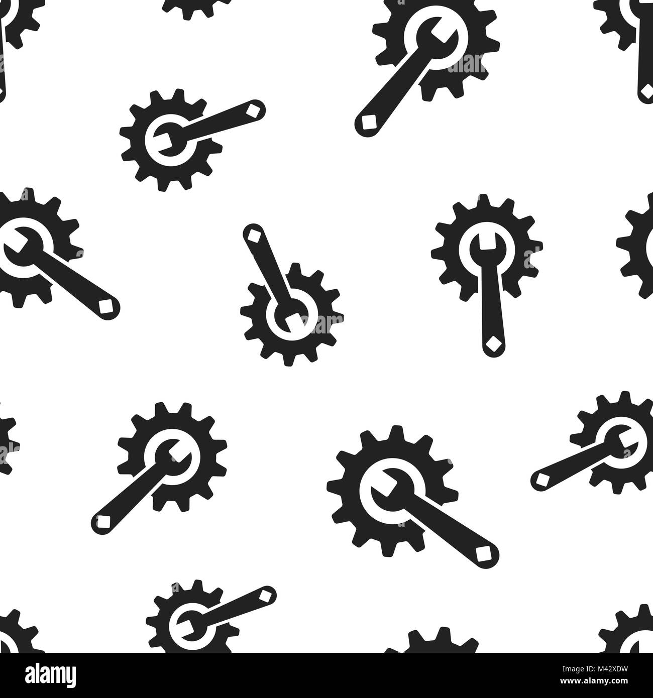 Service tools gear seamless pattern background. Business concept vector ...