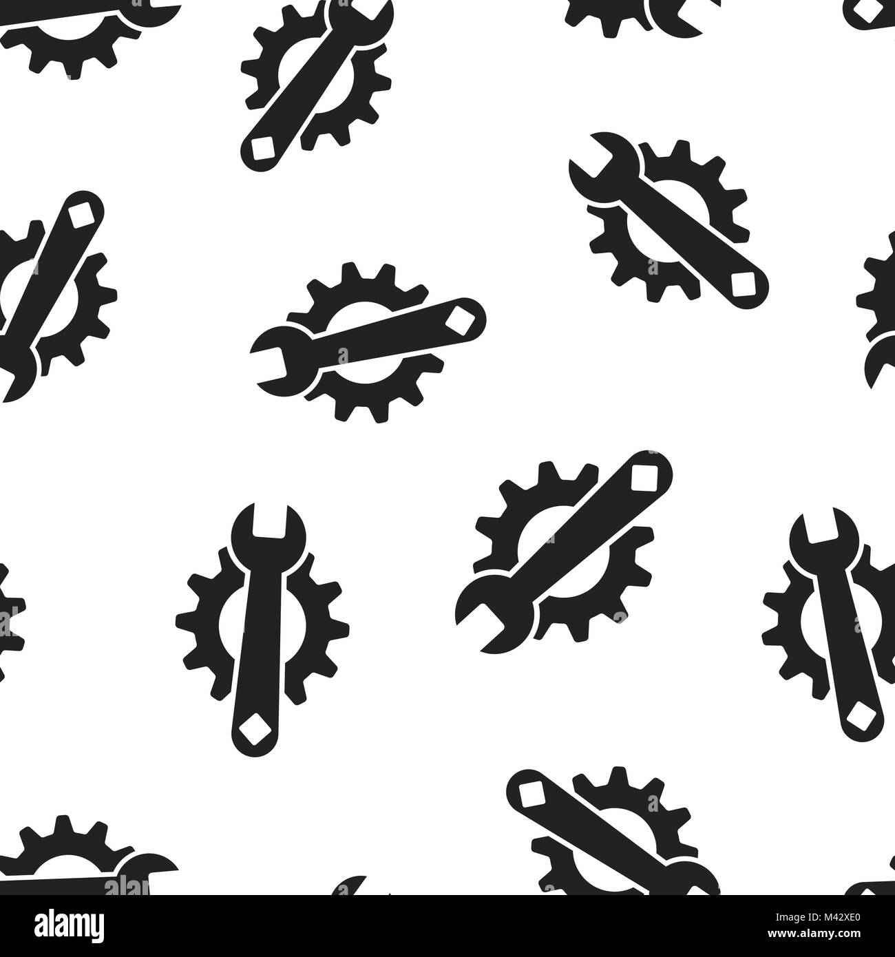 Service tools gear seamless pattern background. Business concept vector ...