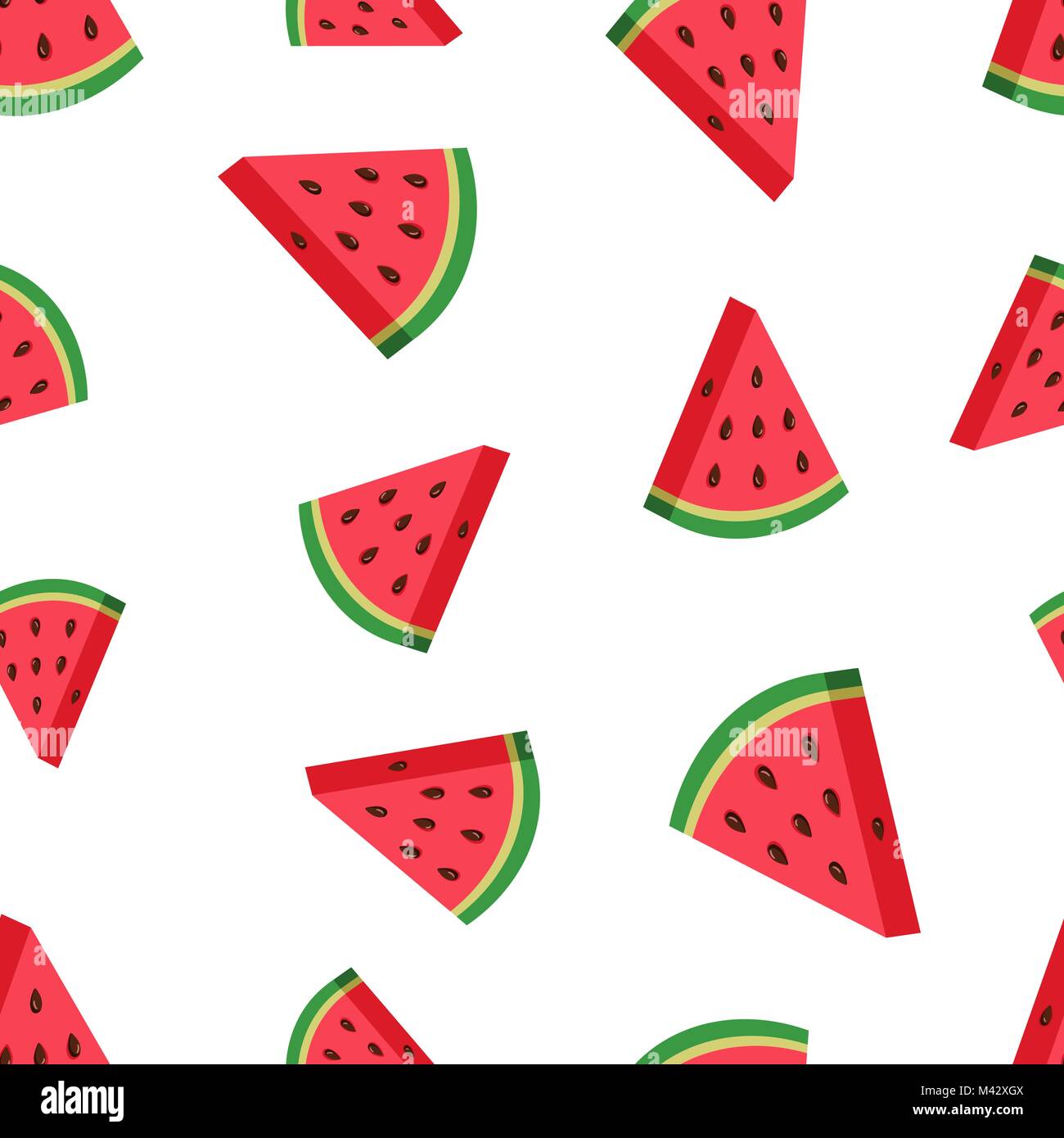 Watermelon fruit seamless pattern background. Business concept vector ...