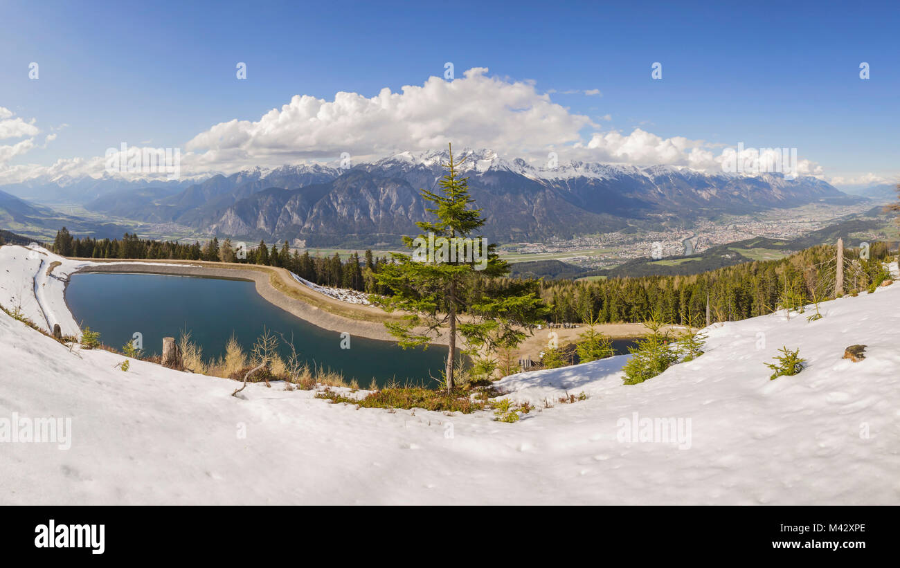 Panoramasee, Mutterer Alm, Mutters, Innsbruck Land, Tirol - Tyrol, Austria, Europe Stock Photo