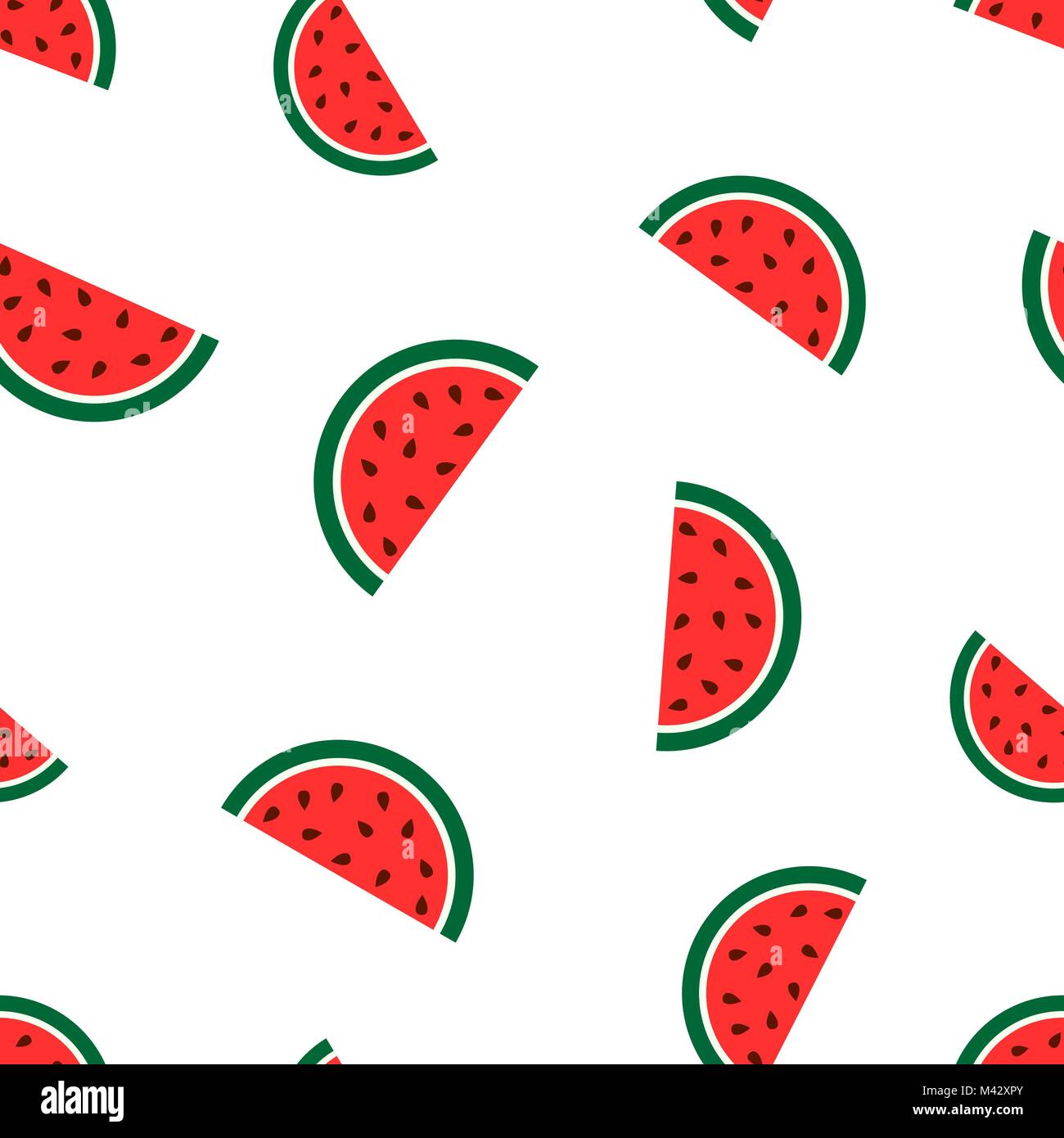 Watermelon seamless pattern background icon. Business flat vector ...