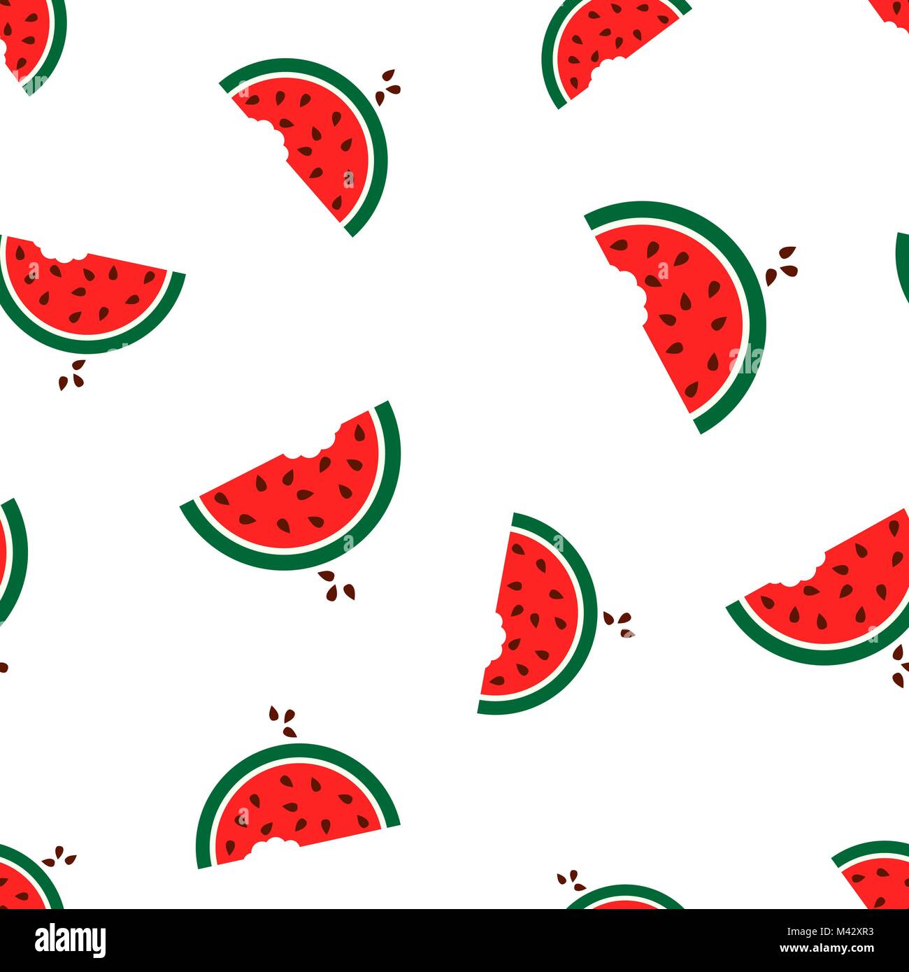 Watermelon seamless pattern background icon. Business flat vector ...