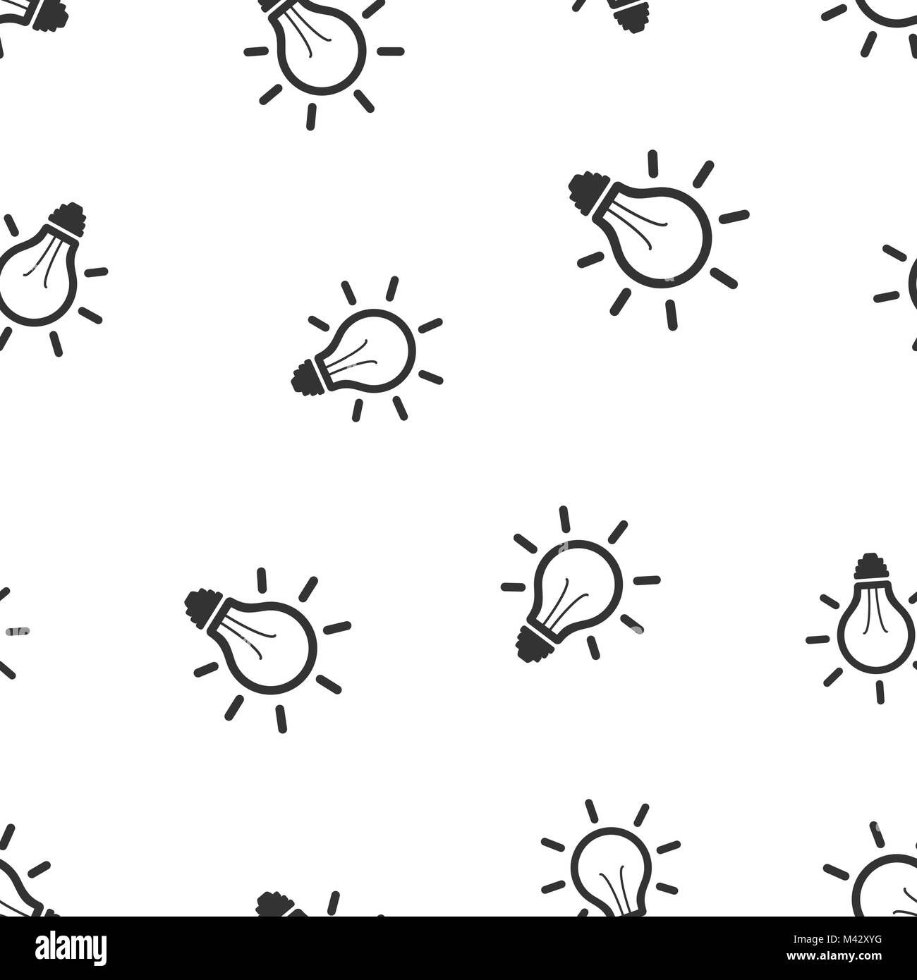 Light bulb seamless pattern background. Business flat vector ...