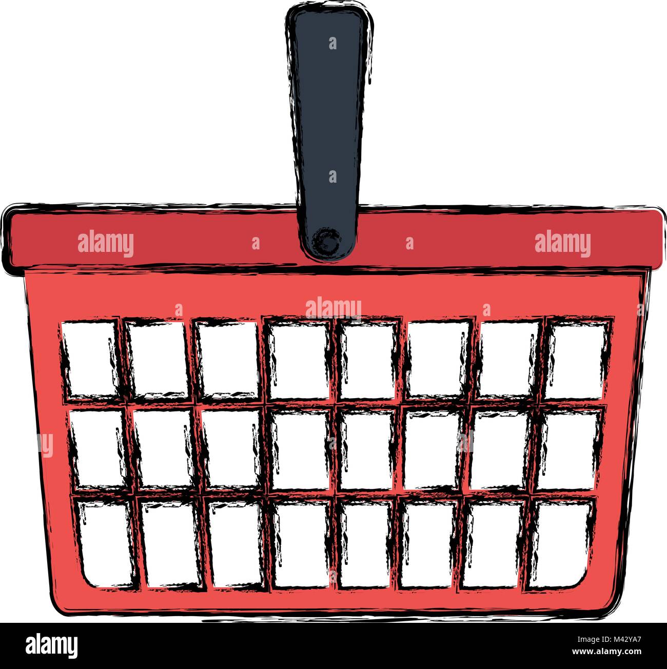 Small supermarket shopping basket Stock Vector Images - Alamy