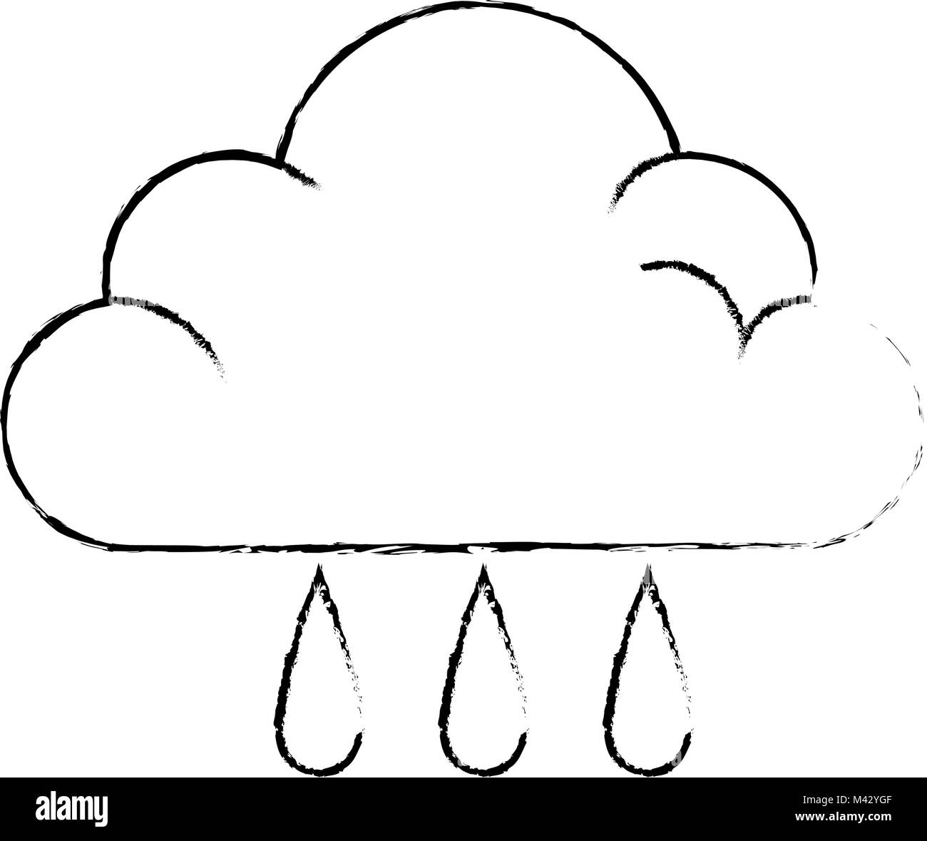 weather cloud rainy icon Stock Vector Image & Art - Alamy