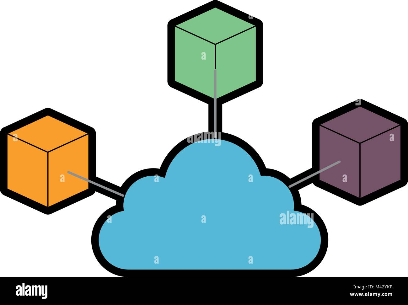 Network data graph block chain Stock Vector Images - Alamy
